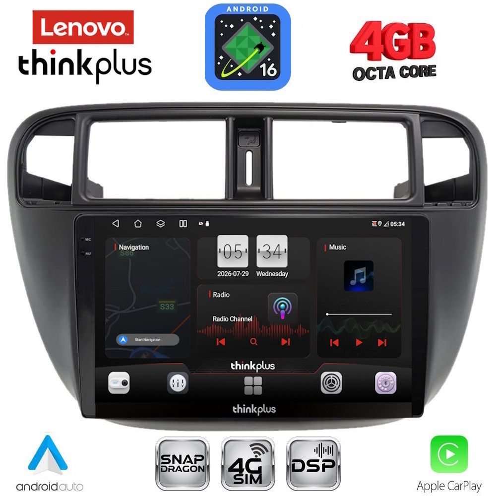 LENOVO LTG 7186_CPA A/C (9inc) MULTIMEDIA TABLET for HONDA CIVIC mod. 1995-2001 LENOVO LTG 7186_CPA A/C (9inc) MULTIMEDIA TABLET for HONDA CIVIC mod. 1995-2001
