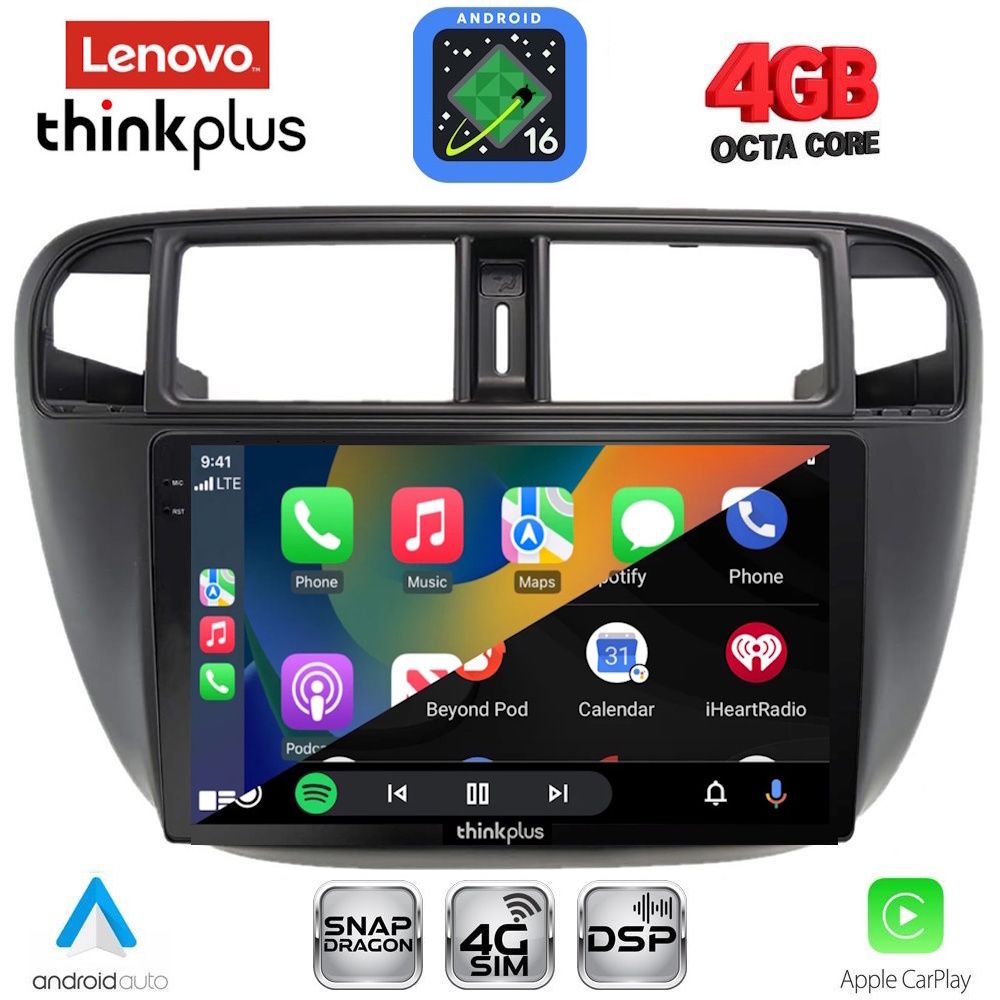 LENOVO LTG 7186_CPA A/C (9inc) MULTIMEDIA TABLET for HONDA CIVIC mod. 1995-2001 LENOVO LTG 7186_CPA A/C (9inc) MULTIMEDIA TABLET for HONDA CIVIC mod. 1995-2001
