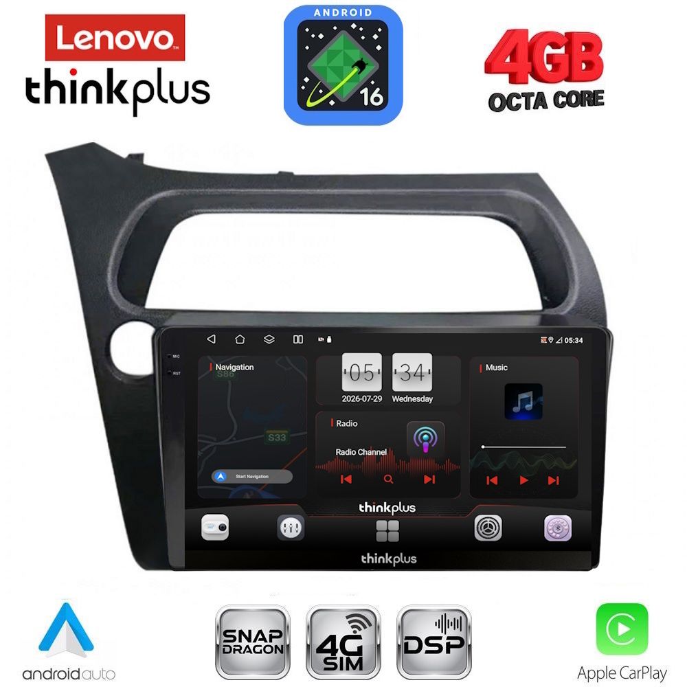 LENOVO LTG 7189_CPA (9inc) MULTIMEDIA TABLET for HONDA CIVIC 3D-5D mod. 2006-2012 LENOVO LTG 7189_CPA (9inc) MULTIMEDIA TABLET for HONDA CIVIC 3D-5D mod. 2006-2012