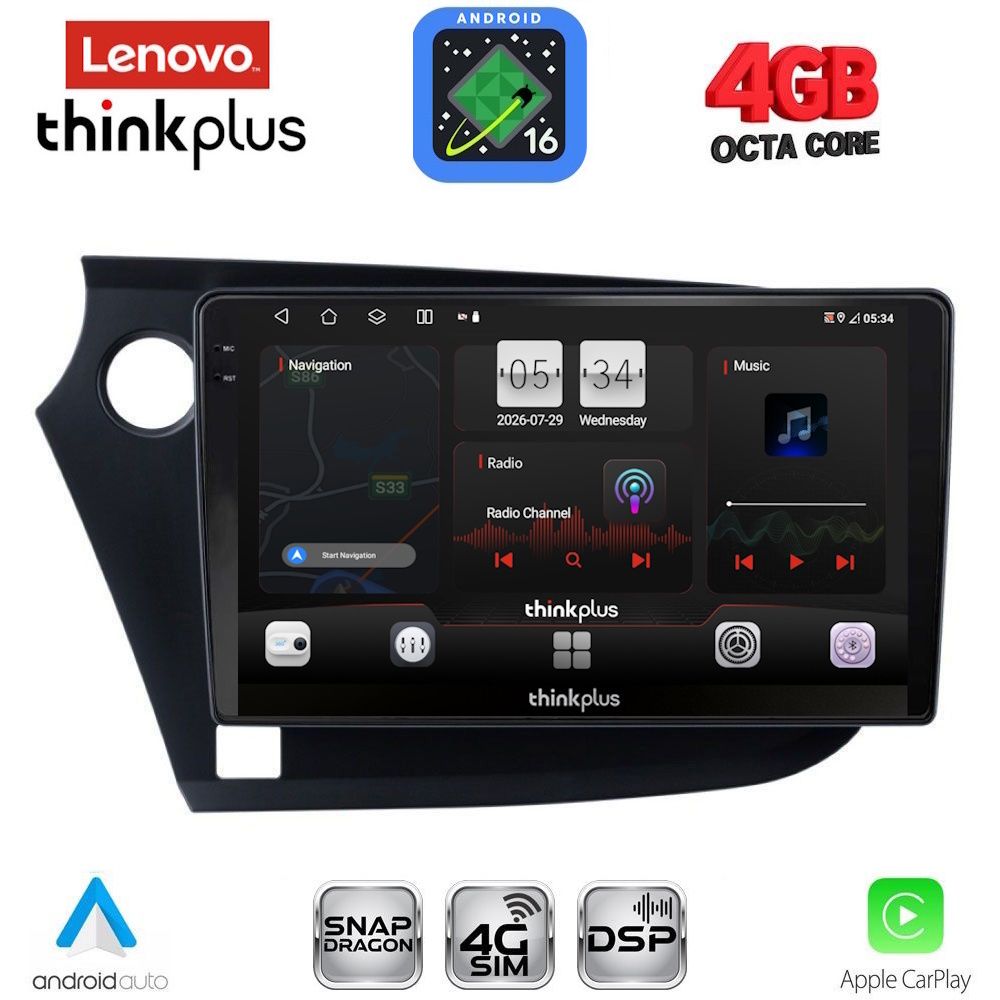 LENOVO LTG 7205_CPA (9inc) MULTIMEDIA TABLET for HONDA INSIGHT mod. 2009-2014 LENOVO LTG 7205_CPA (9inc) MULTIMEDIA TABLET for HONDA INSIGHT mod. 2009-2014