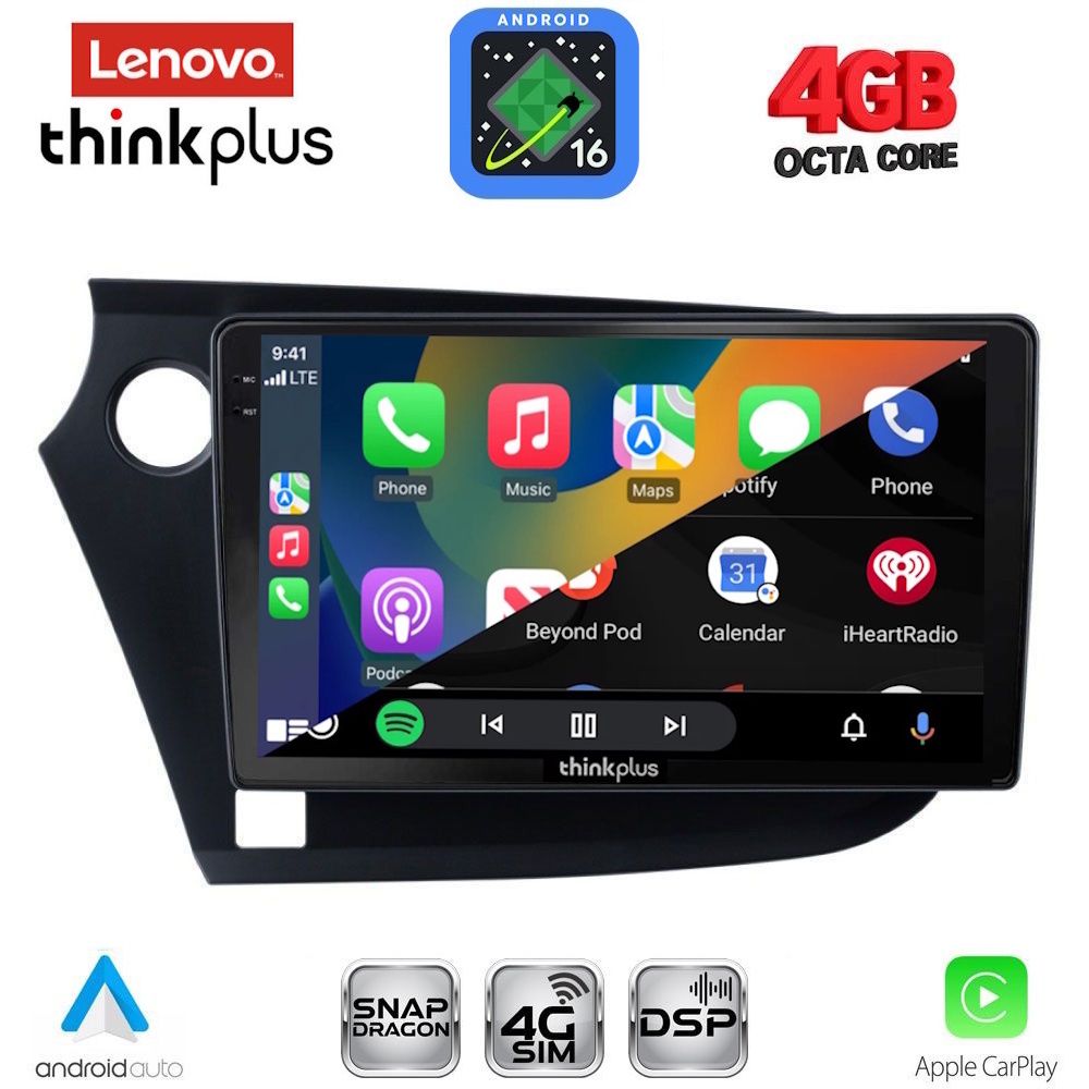 LENOVO LTG 7205_CPA (9inc) MULTIMEDIA TABLET for HONDA INSIGHT mod. 2009-2014 LENOVO LTG 7205_CPA (9inc) MULTIMEDIA TABLET for HONDA INSIGHT mod. 2009-2014