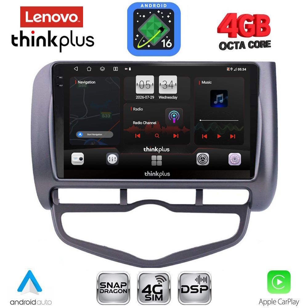 LENOVO LTG 7210_CPA CLIMA (9inc) MULTIMEDIA TABLET for HONDA JAZZ mod. 2002-2008 LENOVO LTG 7210_CPA CLIMA (9inc) MULTIMEDIA TABLET for HONDA JAZZ mod. 2002-2008