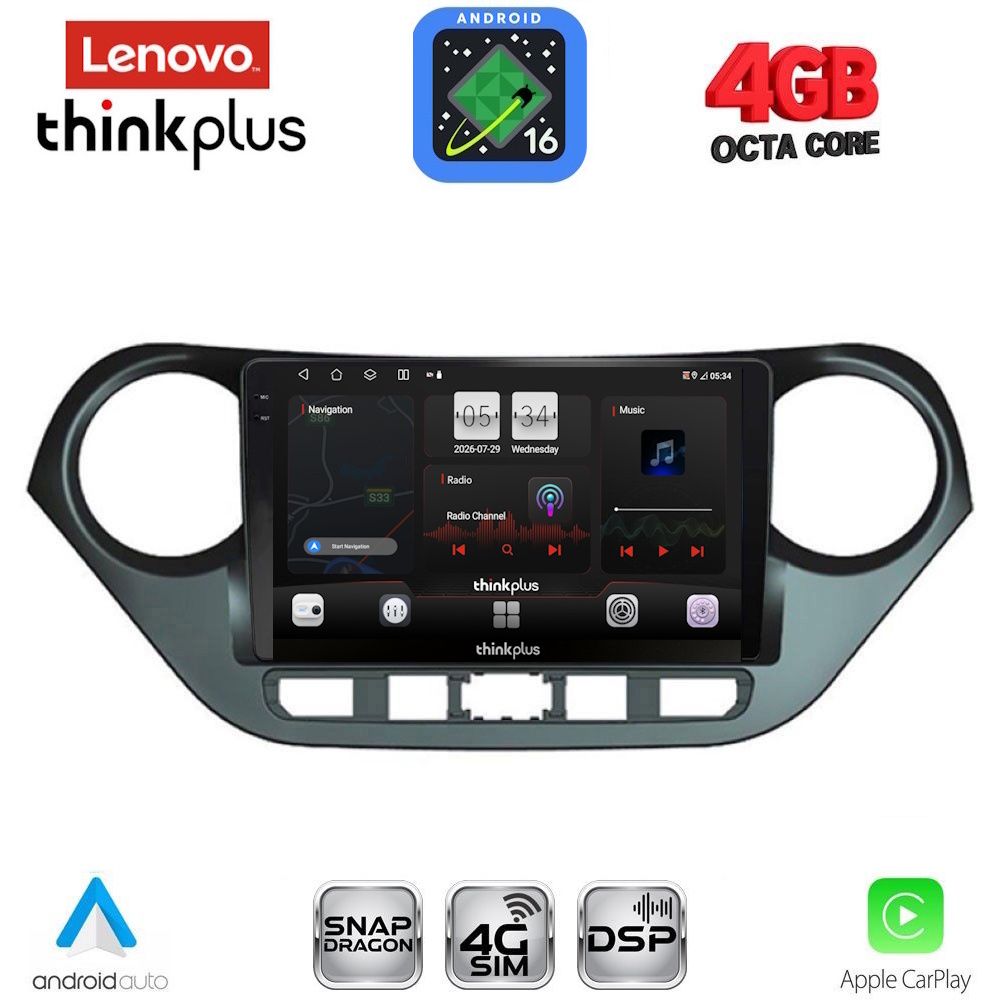LENOVO LTG 7224_CPA (9inc) MULTIMEDIA TABLET for HYUNDAI i10 mod. 2014-2020 LENOVO LTG 7224_CPA (9inc) MULTIMEDIA TABLET for HYUNDAI i10 mod. 2014-2020