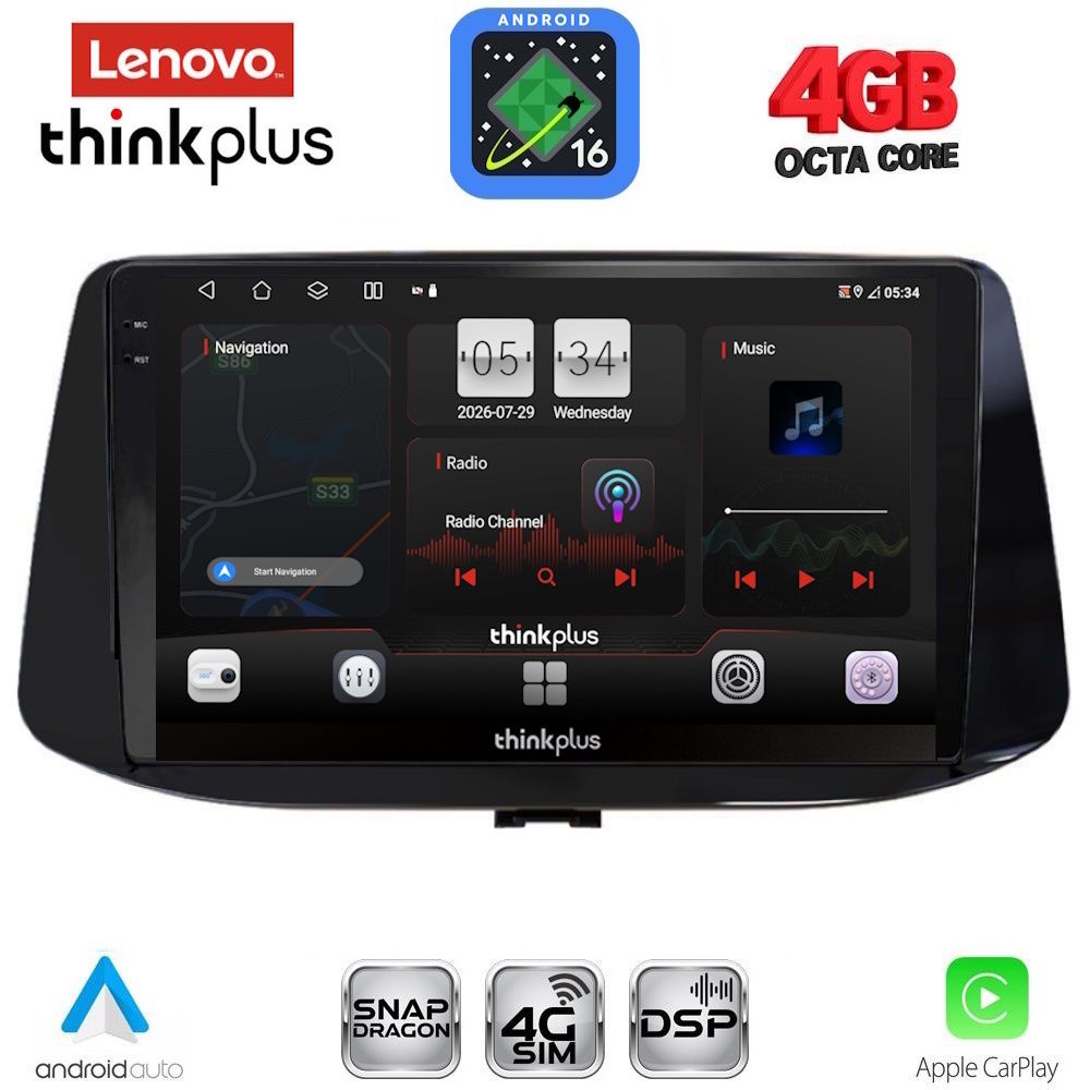 LENOVO LTG 7233_CPA (9inc) MULTIMEDIA TABLET for HYUNDAI i30 mod. 2018-2025 LENOVO LTG 7233_CPA (9inc) MULTIMEDIA TABLET for HYUNDAI i30 mod. 2018-2025
