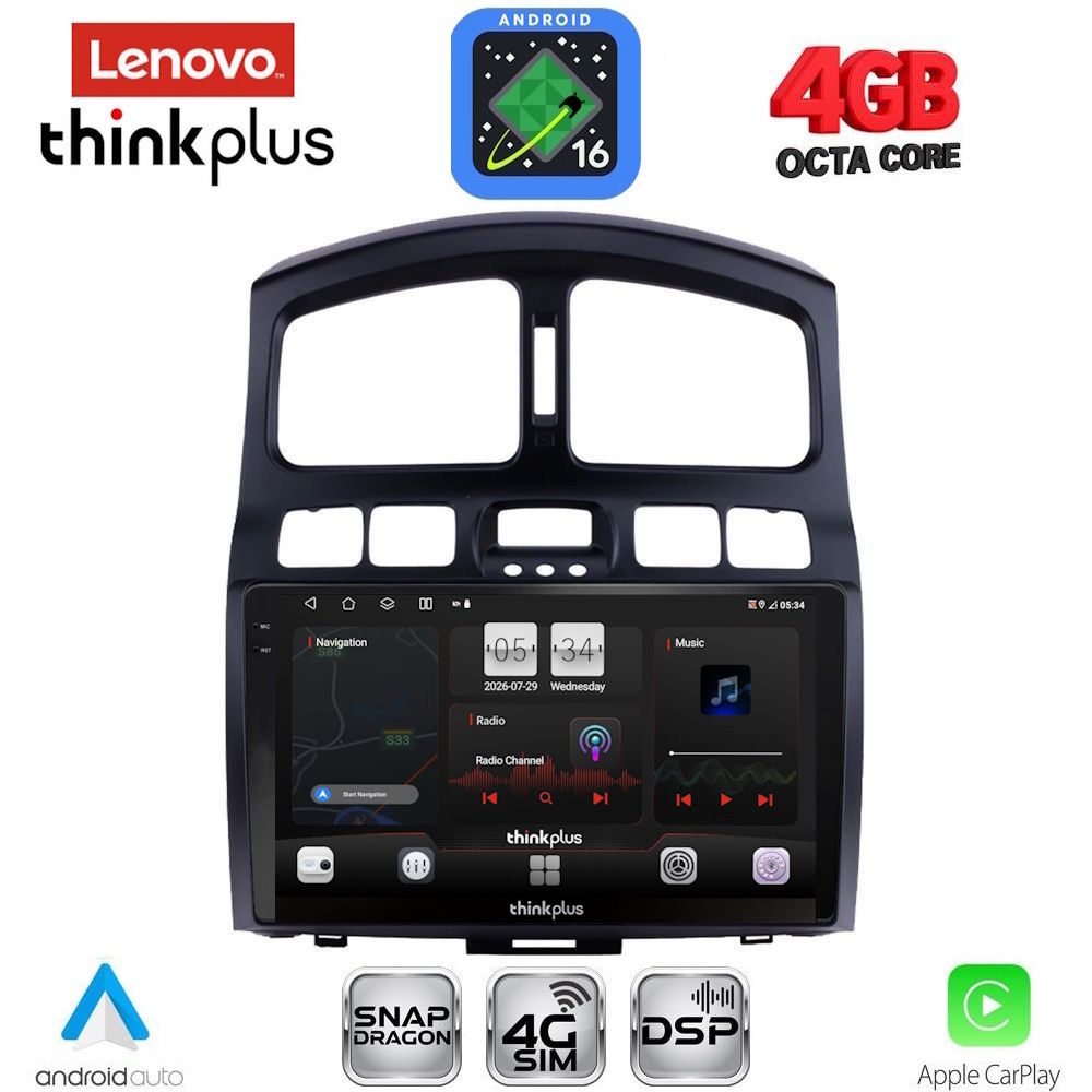 LENOVO LTG 7236_CPA (9inc) MULTIMEDIA TABLET for HYUNDAI SANTA FE mod. 2003-2006 LENOVO LTG 7236_CPA (9inc) MULTIMEDIA TABLET for HYUNDAI SANTA FE mod. 2003-2006