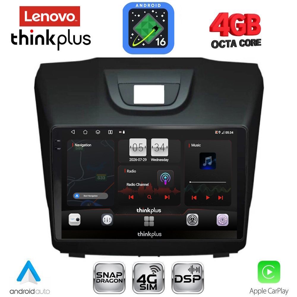 LENOVO LTG 7255_CPA (9inc) MULTIMEDIA TABLET for ISUZU DMAX mod. 2012-2020 LENOVO LTG 7255_CPA (9inc) MULTIMEDIA TABLET for ISUZU DMAX mod. 2012-2020