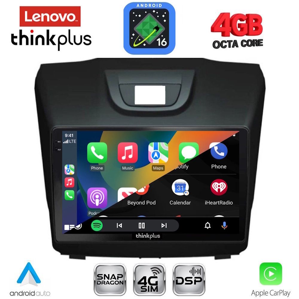 LENOVO LTG 7255_CPA (9inc) MULTIMEDIA TABLET for ISUZU DMAX mod. 2012-2020 LENOVO LTG 7255_CPA (9inc) MULTIMEDIA TABLET for ISUZU DMAX mod. 2012-2020