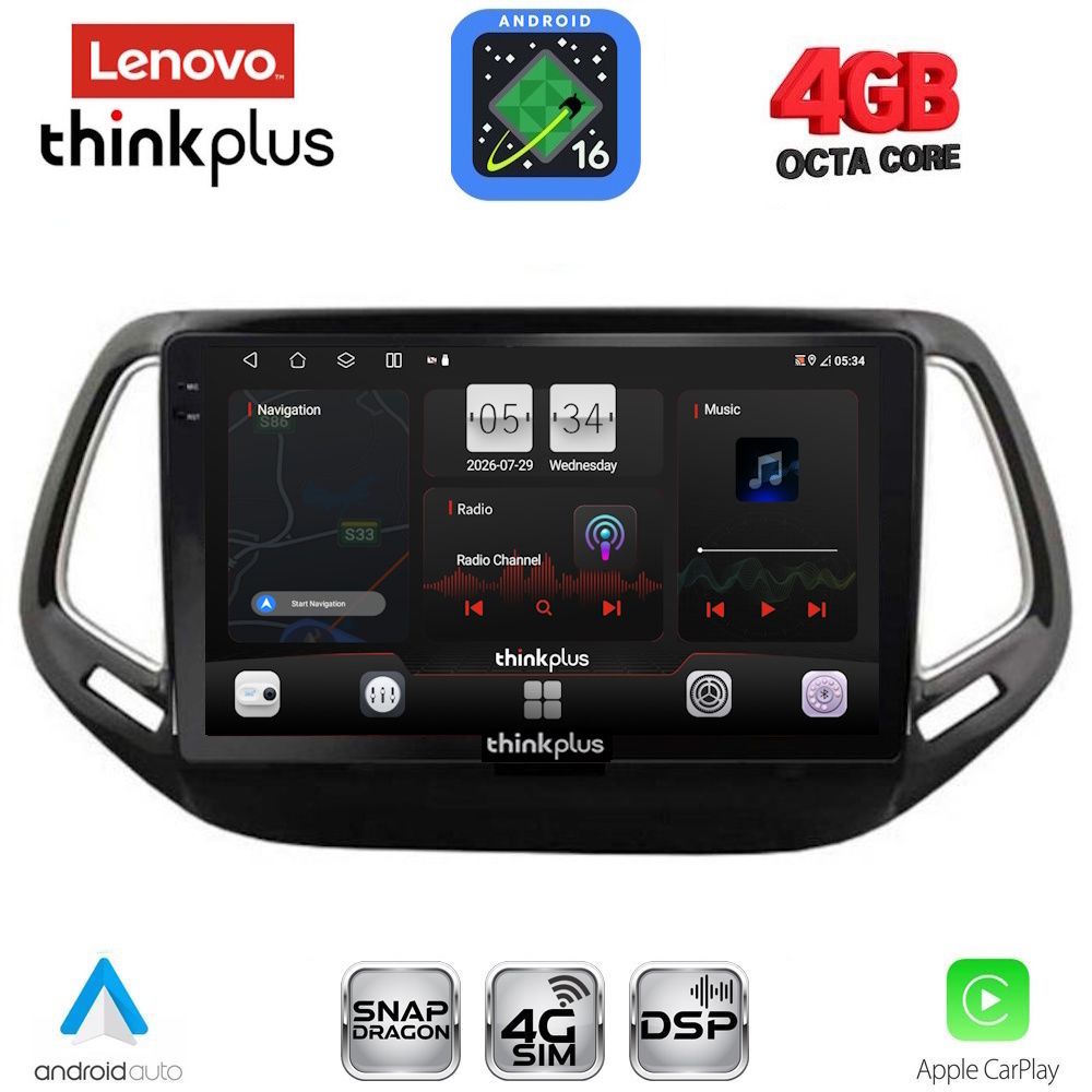 LENOVO LTG 7278_CPA (10inc) MULTIMEDIA TABLET for JEEP COMPASS mod. 2016-2021 LENOVO LTG 7278_CPA (10inc) MULTIMEDIA TABLET for JEEP COMPASS mod. 2016-2021