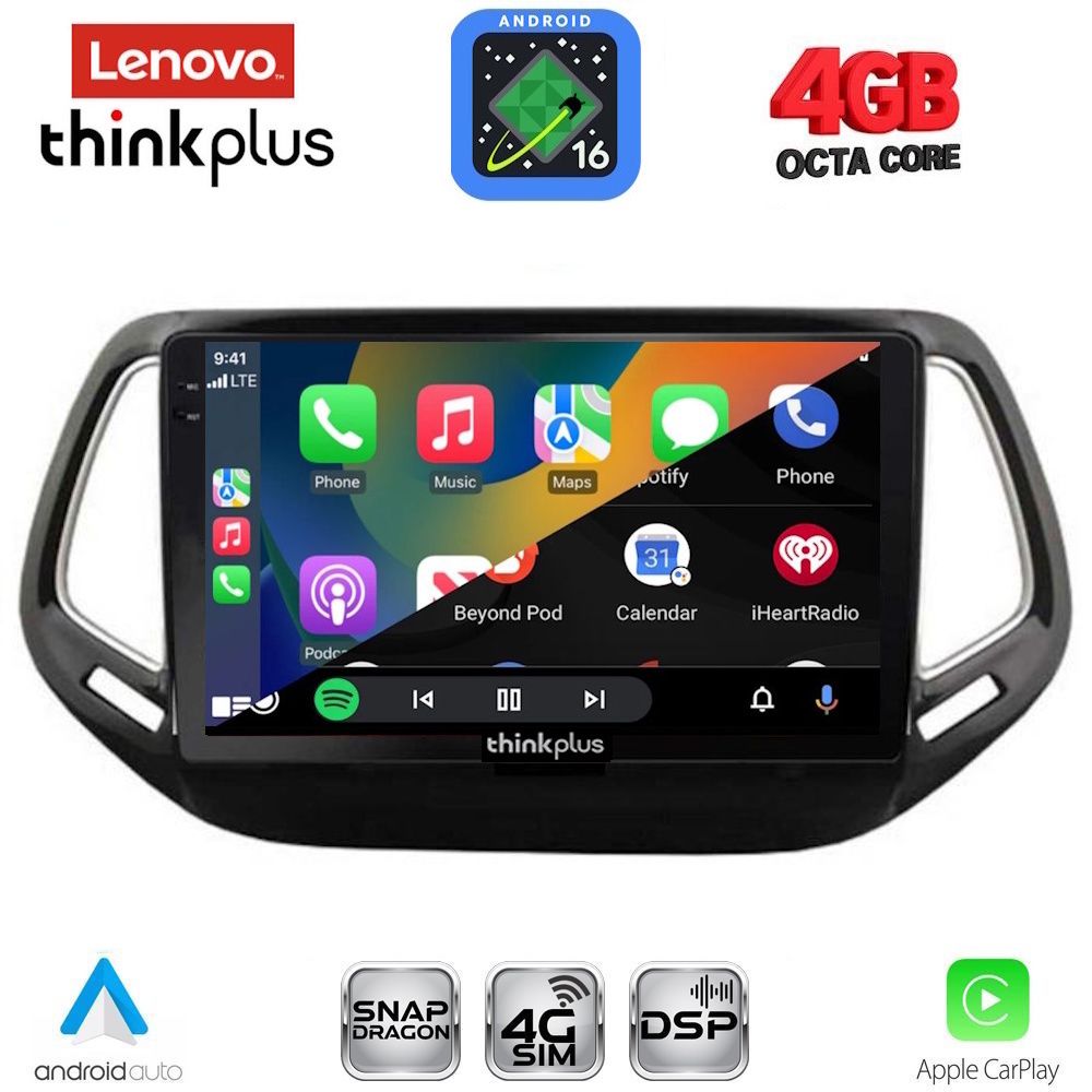 LENOVO LTG 7278_CPA (10inc) MULTIMEDIA TABLET for JEEP COMPASS mod. 2016-2021 LENOVO LTG 7278_CPA (10inc) MULTIMEDIA TABLET for JEEP COMPASS mod. 2016-2021