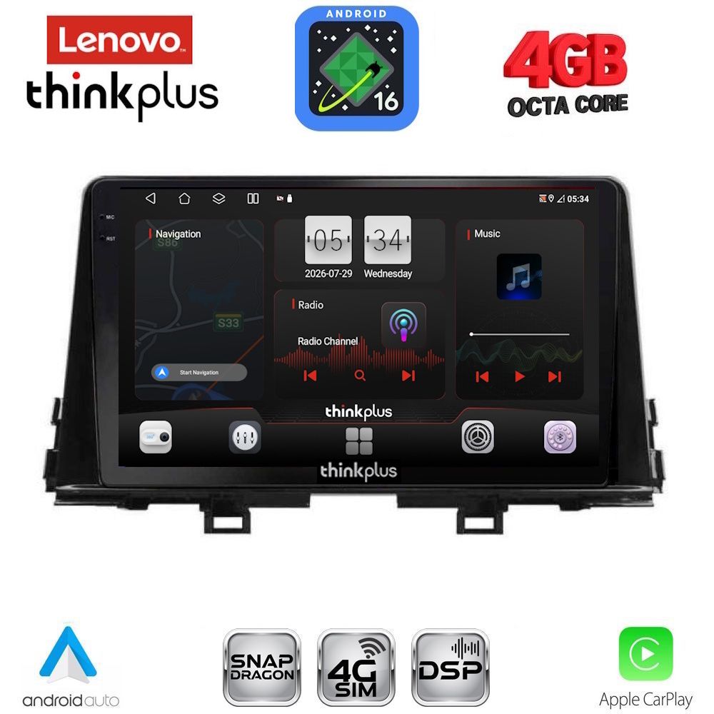LENOVO LTG 7310_CPA (9inc) MULTIMEDIA TABLET for KIA PICANTO mod. 2021-2026 LENOVO LTG 7310_CPA (9inc) MULTIMEDIA TABLET for KIA PICANTO mod. 2021-2026