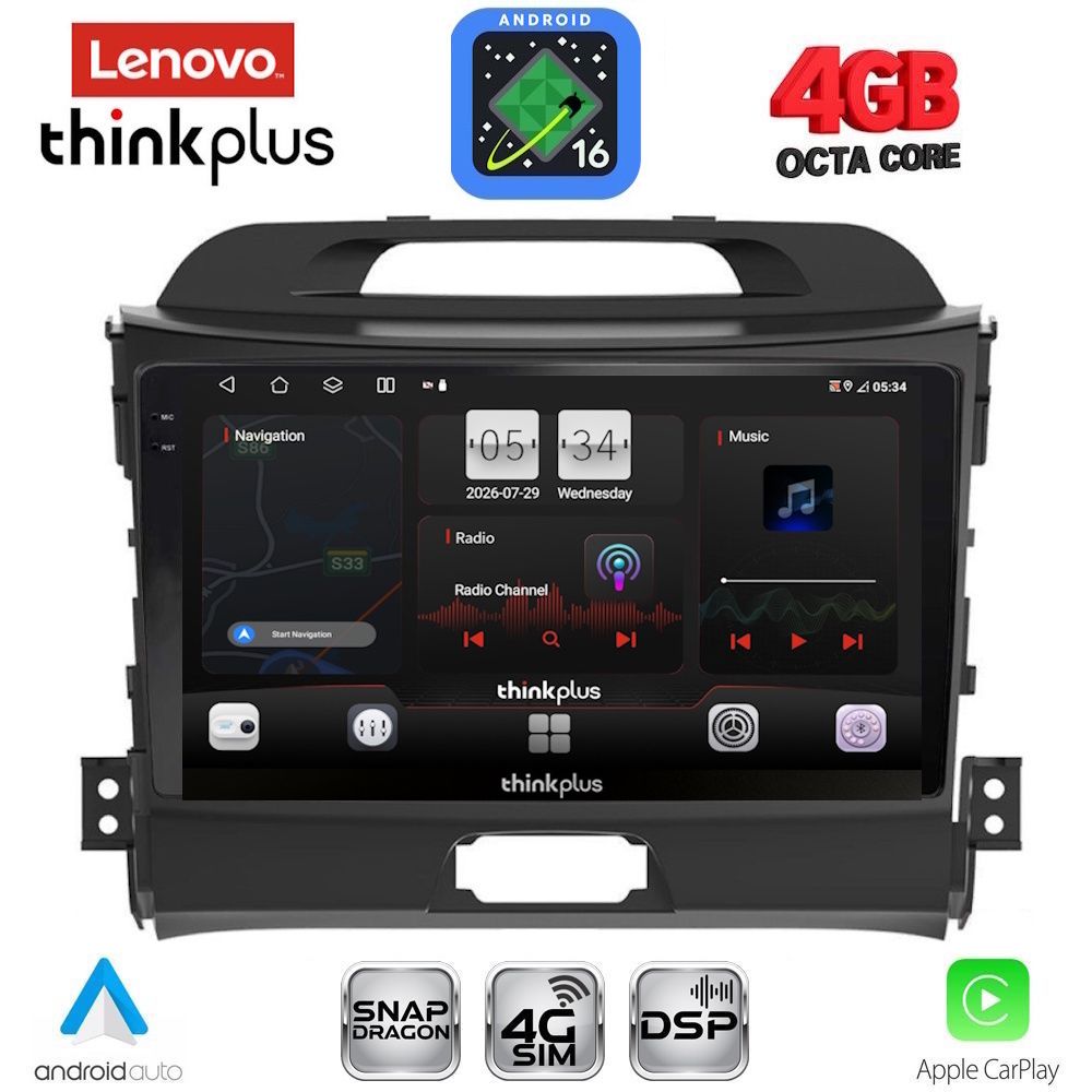 LENOVO LTG 7325_CPA (9inc) MULTIMEDIA TABLET for KIA SPORTAGE mod. 2010-2015 LENOVO LTG 7325_CPA (9inc) MULTIMEDIA TABLET for KIA SPORTAGE mod. 2010-2015