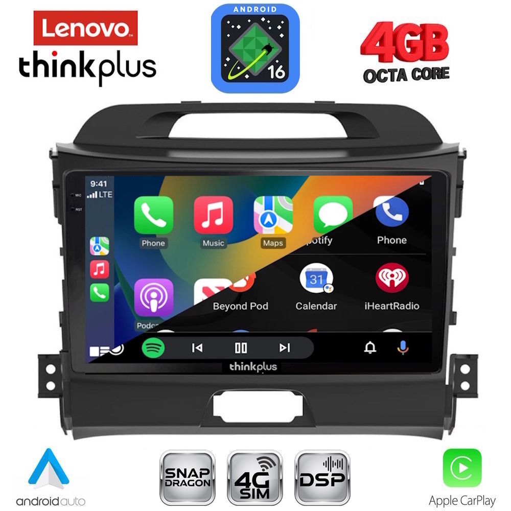 LENOVO LTG 7325_CPA (9inc) MULTIMEDIA TABLET for KIA SPORTAGE mod. 2010-2015 LENOVO LTG 7325_CPA (9inc) MULTIMEDIA TABLET for KIA SPORTAGE mod. 2010-2015
