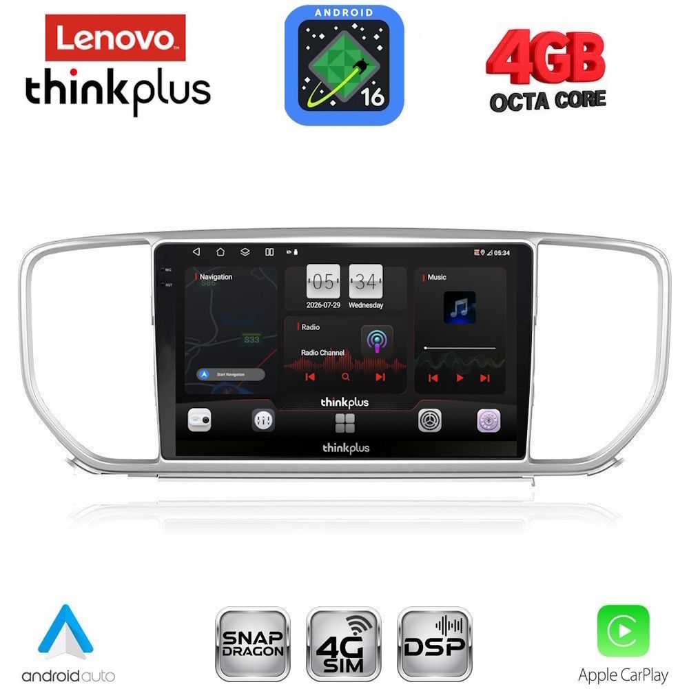 LENOVO LTG 7327_CPA (9inc) MULTIMEDIA TABLET for KIA SPORTAGE mod. 2018-2021 LENOVO LTG 7327_CPA (9inc) MULTIMEDIA TABLET for KIA SPORTAGE mod. 2018-2021