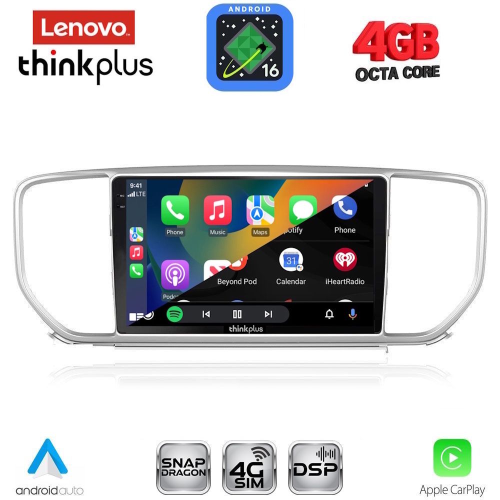 LENOVO LTG 7327_CPA (9inc) MULTIMEDIA TABLET for KIA SPORTAGE mod. 2018-2021 LENOVO LTG 7327_CPA (9inc) MULTIMEDIA TABLET for KIA SPORTAGE mod. 2018-2021