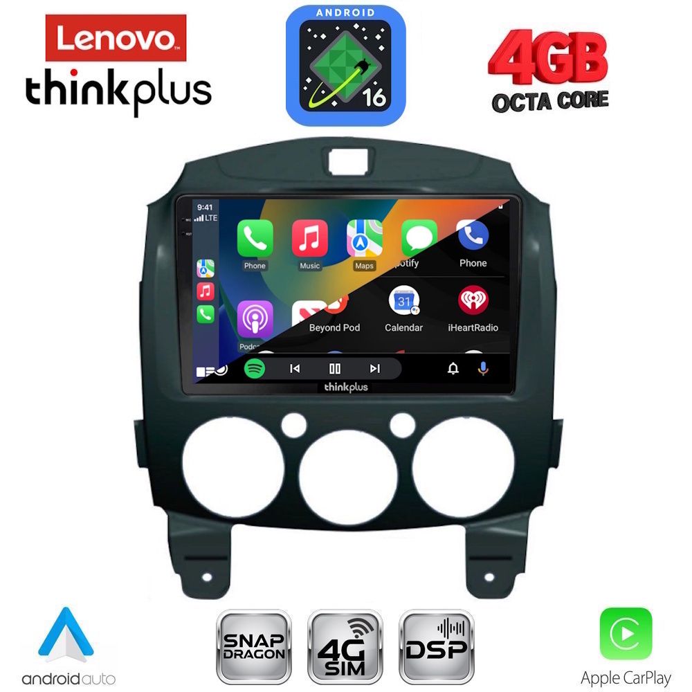 LENOVO LTG 7361_CPA (9inc) MULTIMEDIA TABLET for MAZDA 2 mod. 2007-2014 LENOVO LTG 7361_CPA (9inc) MULTIMEDIA TABLET for MAZDA 2 mod. 2007-2014