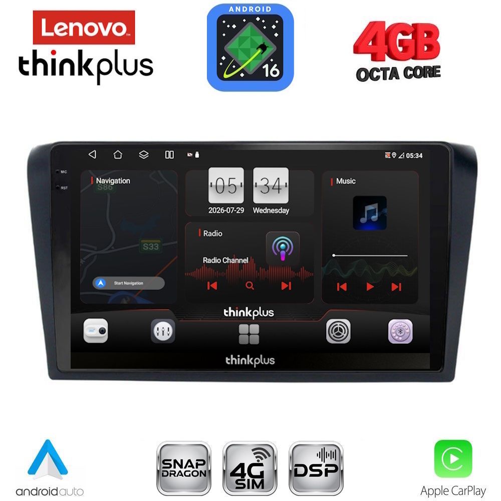 LENOVO LTG 7365_CPA (9inc) MULTIMEDIA TABLET for MAZDA 3 mod. 2003-2008 LENOVO LTG 7365_CPA (9inc) MULTIMEDIA TABLET for MAZDA 3 mod. 2003-2008