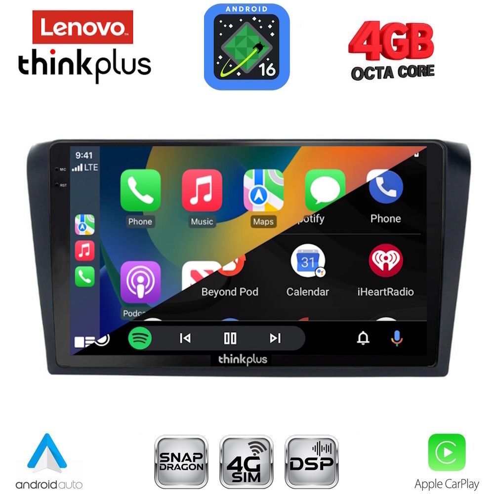 LENOVO LTG 7365_CPA (9inc) MULTIMEDIA TABLET for MAZDA 3 mod. 2003-2008 LENOVO LTG 7365_CPA (9inc) MULTIMEDIA TABLET for MAZDA 3 mod. 2003-2008
