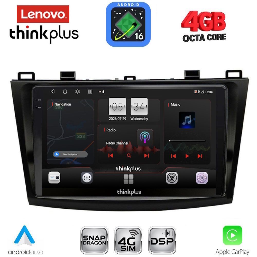 LENOVO LTG 7366_CPA (9inc) MULTIMEDIA TABLET for MAZDA 3 mod. 2009-2014 LENOVO LTG 7366_CPA (9inc) MULTIMEDIA TABLET for MAZDA 3 mod. 2009-2014