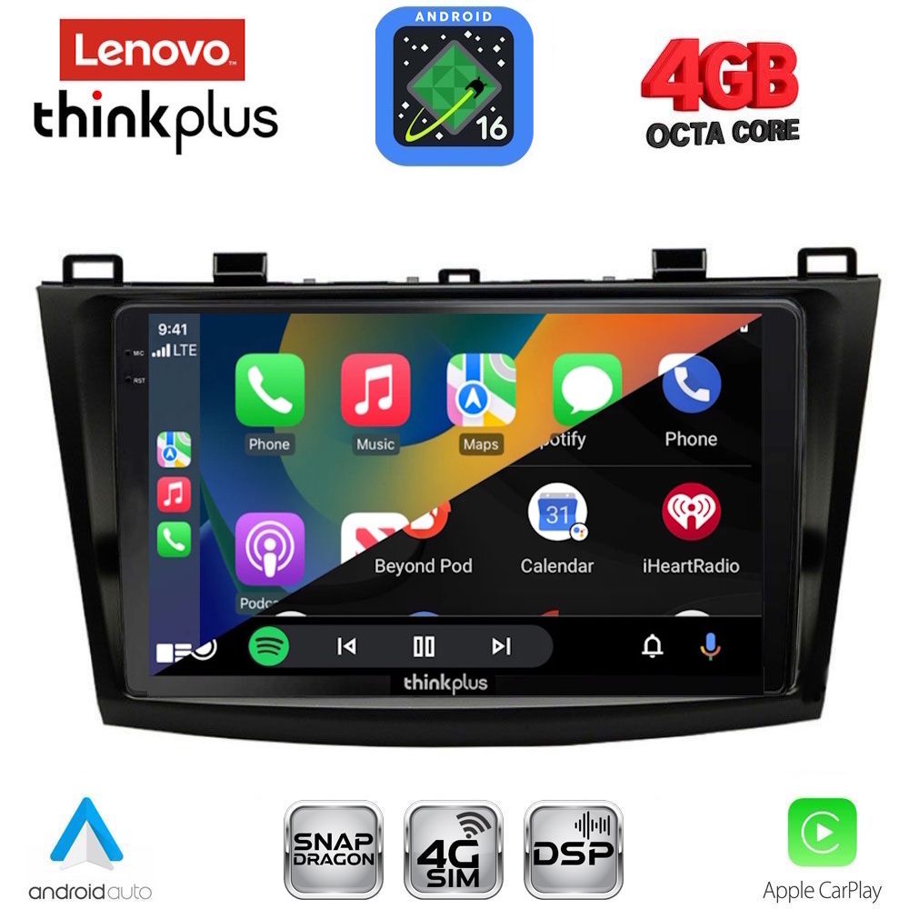 LENOVO LTG 7366_CPA (9inc) MULTIMEDIA TABLET for MAZDA 3 mod. 2009-2014 LENOVO LTG 7366_CPA (9inc) MULTIMEDIA TABLET for MAZDA 3 mod. 2009-2014