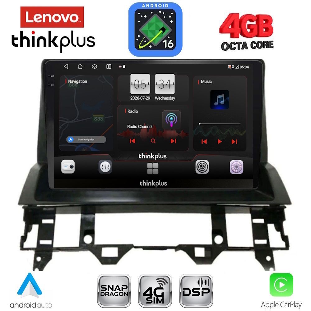 LENOVO LTG 7376_CPA DASH (10inc) MULTIMEDIA TABLET for MAZDA 6 mod. 2002-2008 LENOVO LTG 7376_CPA DASH (10inc) MULTIMEDIA TABLET for MAZDA 6 mod. 2002-2008