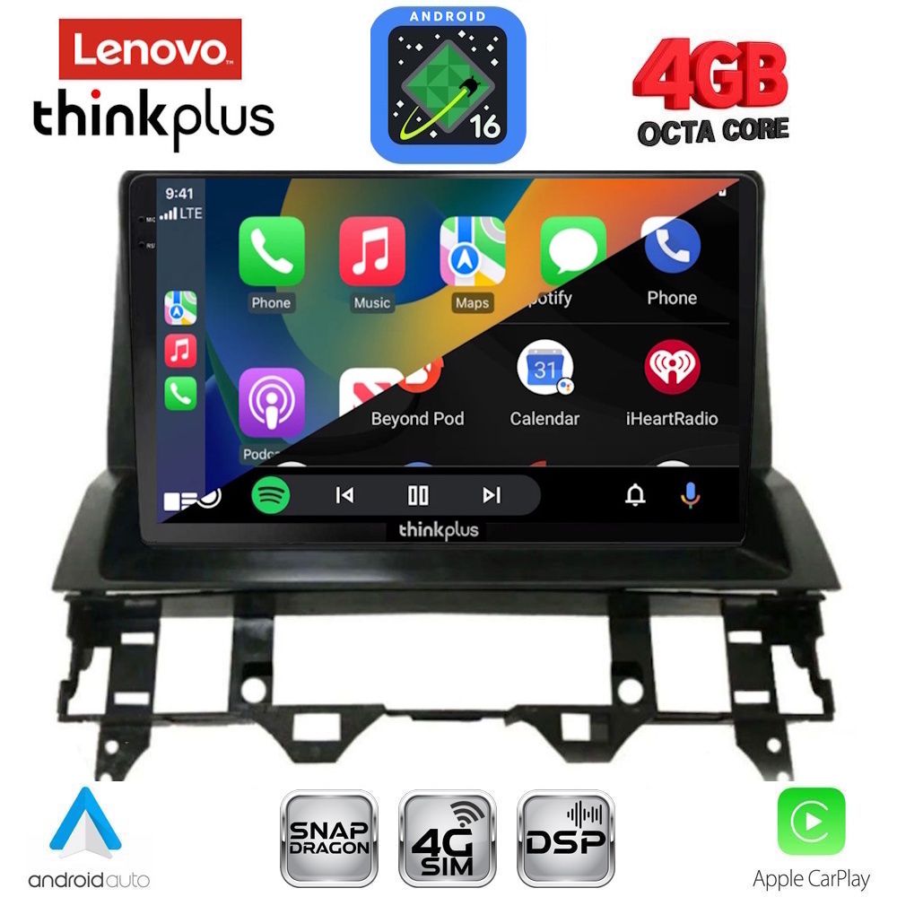 LENOVO LTG 7376_CPA DASH (10inc) MULTIMEDIA TABLET for MAZDA 6 mod. 2002-2008 LENOVO LTG 7376_CPA DASH (10inc) MULTIMEDIA TABLET for MAZDA 6 mod. 2002-2008