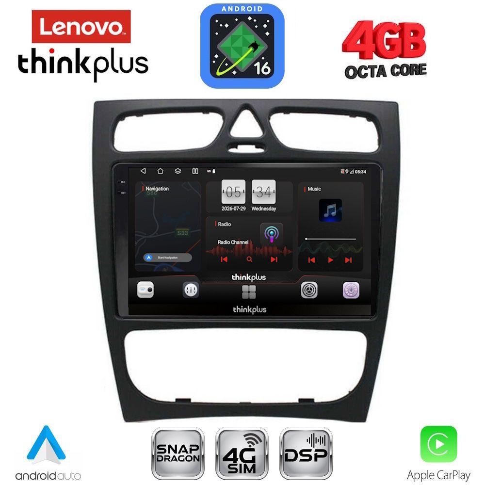 LENOVO LTG 7402_CPA (9inc) MULTIMEDIA TABLET for MERCEDES C (W203) mod. 1999-2004 LENOVO LTG 7402_CPA (9inc) MULTIMEDIA TABLET for MERCEDES C (W203) mod. 1999-2004
