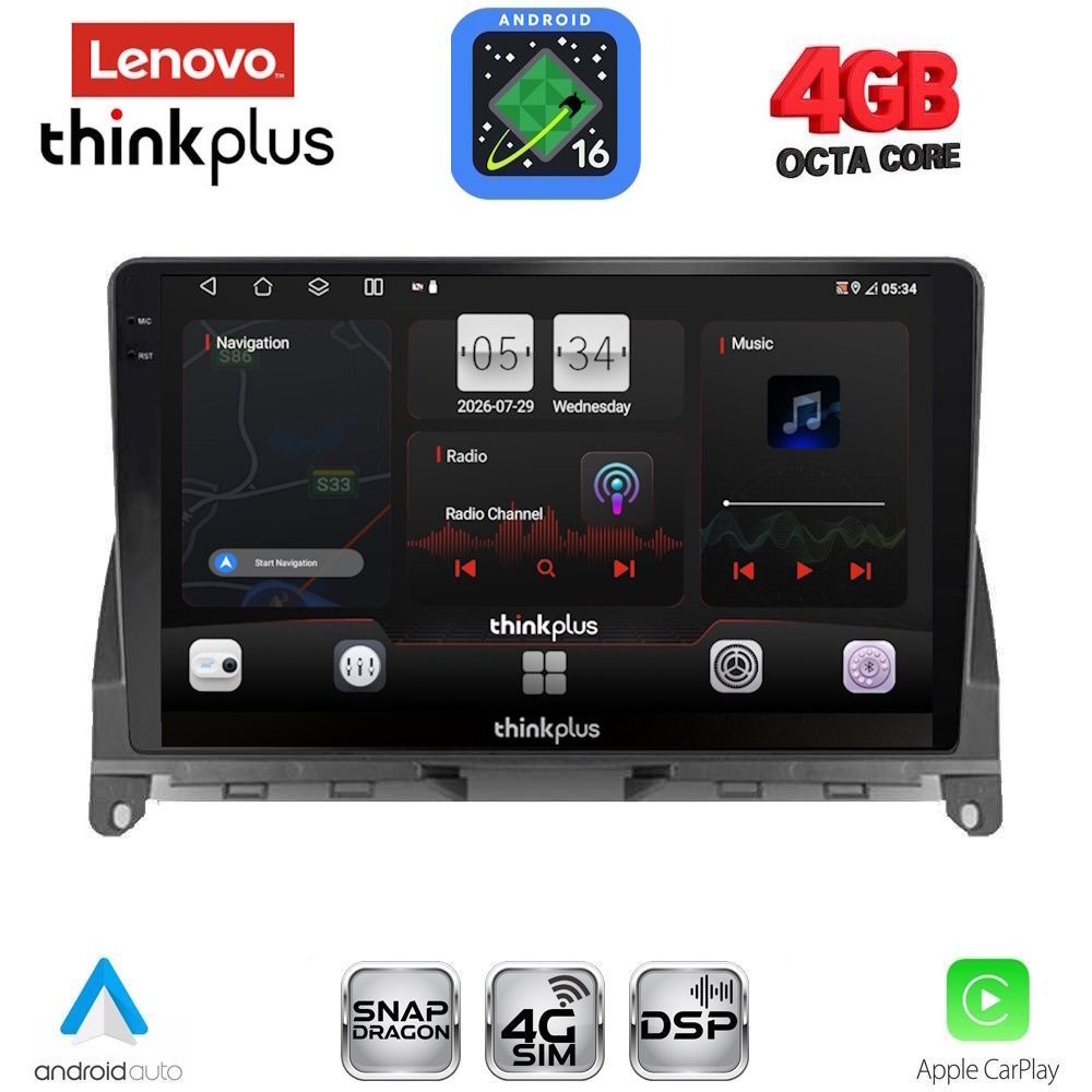 LENOVO LTG 7405_CPA (9inc) MULTIMEDIA TABLET for MERCEDES C (W204) mod. 2007-2011 LENOVO LTG 7405_CPA (9inc) MULTIMEDIA TABLET for MERCEDES C (W204) mod. 2007-2011