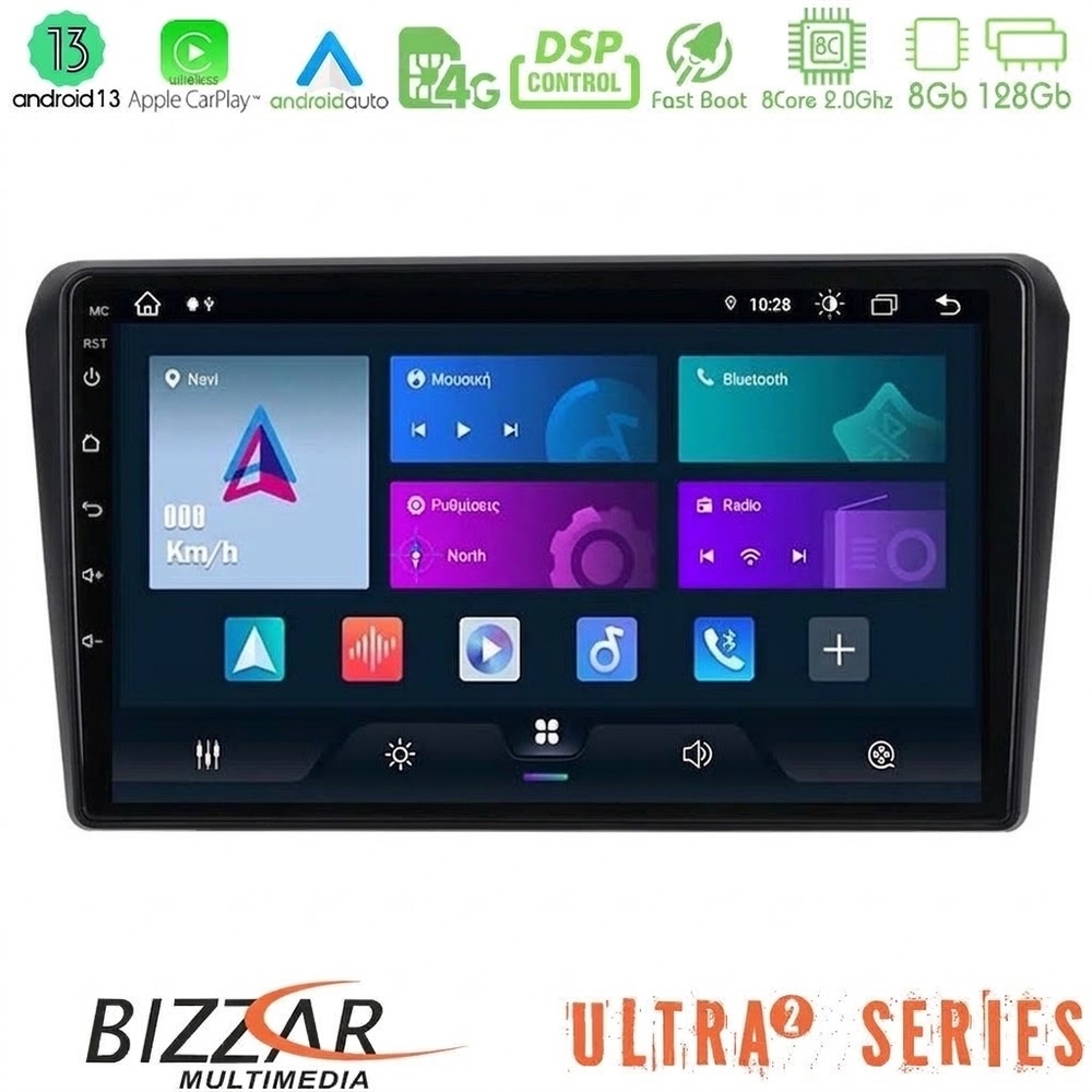 Bizzar Ultra Series Toyota Avensis T25 02/2003 – 2008 8core Android13 8+128GB Navigation Multimedia Tablet 9 Bizzar Ultra Series Toyota Avensis T25 02/2003 – 2008 8core Android13 8+128GB Navigation Multimedia Tablet 9