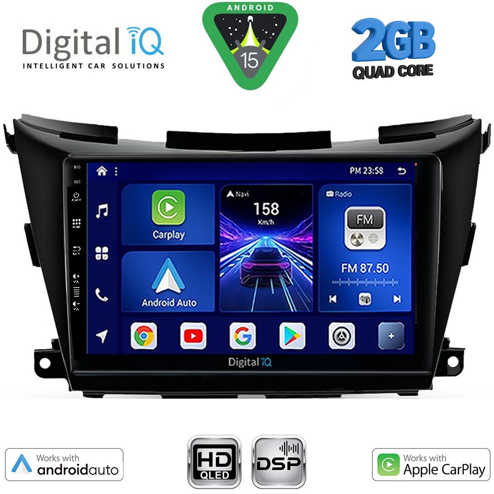 DIGITAL IQ BXC 3462B_CPAA (9inc) MULTIMEDIA TABLET for NISSAN MURANO mod. 2017-2025 DIGITAL IQ BXC 3462B_CPAA (9inc) MULTIMEDIA TABLET for NISSAN MURANO mod. 2017-2025