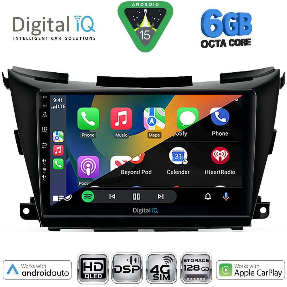 DIGITAL IQ BXF 17462B_CPAA (9inc) MULTIMEDIA TABLET for NISSAN MURANO mod. 2017-2025 DIGITAL IQ BXF 17462B_CPAA (9inc) MULTIMEDIA TABLET for NISSAN MURANO mod. 2017-2025