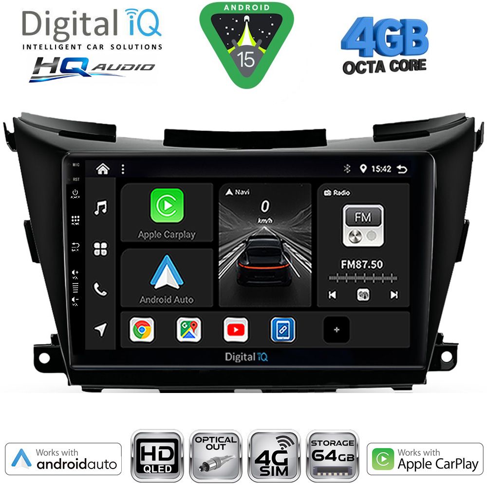 DIGITAL IQ BXK 19462B_CPAA (9inc) MULTIMEDIA TABLET for NISSAN MURANO mod. 2017-2025 DIGITAL IQ BXK 19462B_CPAA (9inc) MULTIMEDIA TABLET for NISSAN MURANO mod. 2017-2025