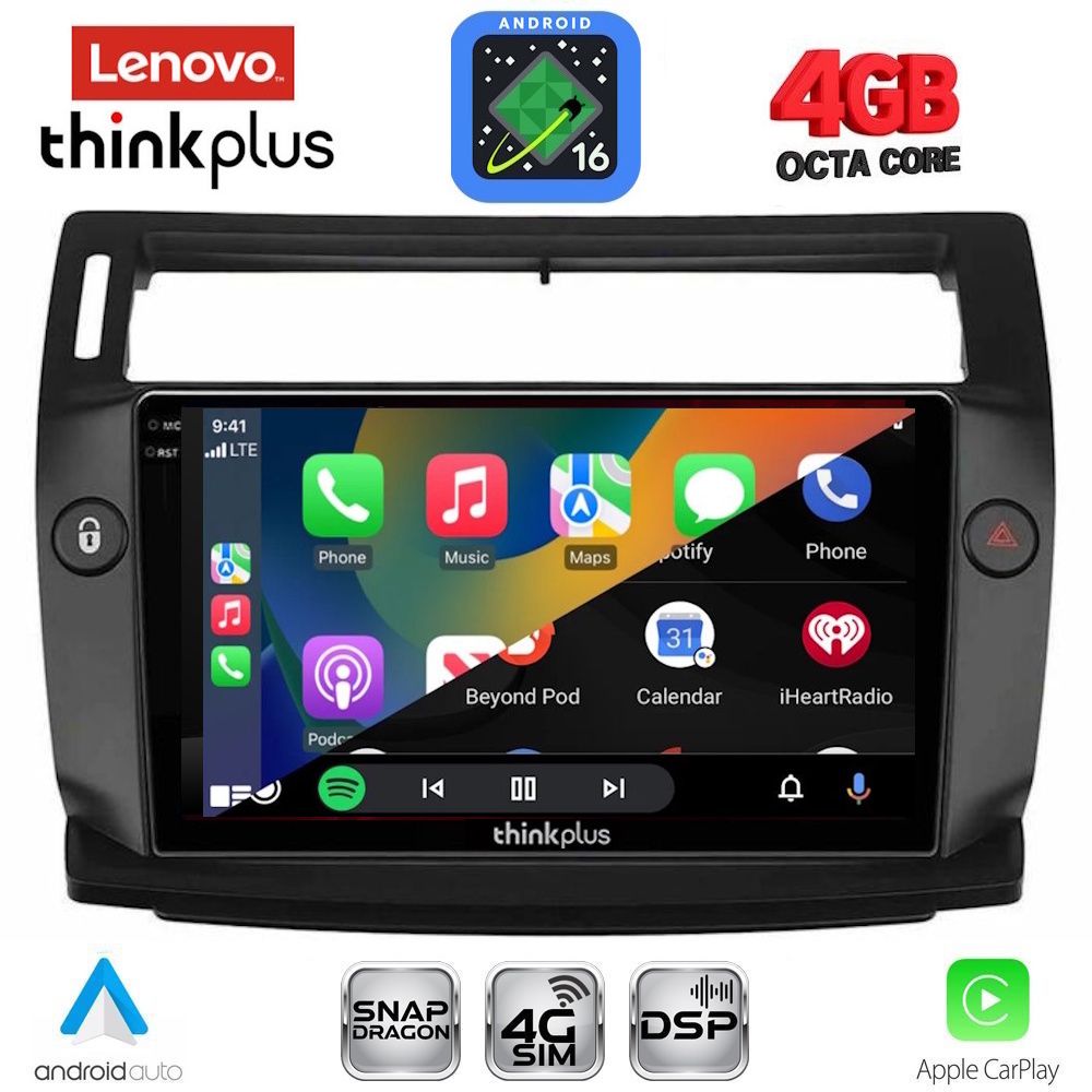 LENOVO LTG 7084BL_CPA (9inc) MULTIMEDIA TABLET for CITROEN C4 mod. 2004-2011 (BLACK) LENOVO LTG 7084BL_CPA (9inc) MULTIMEDIA TABLET for CITROEN C4 mod. 2004-2011 (BLACK)