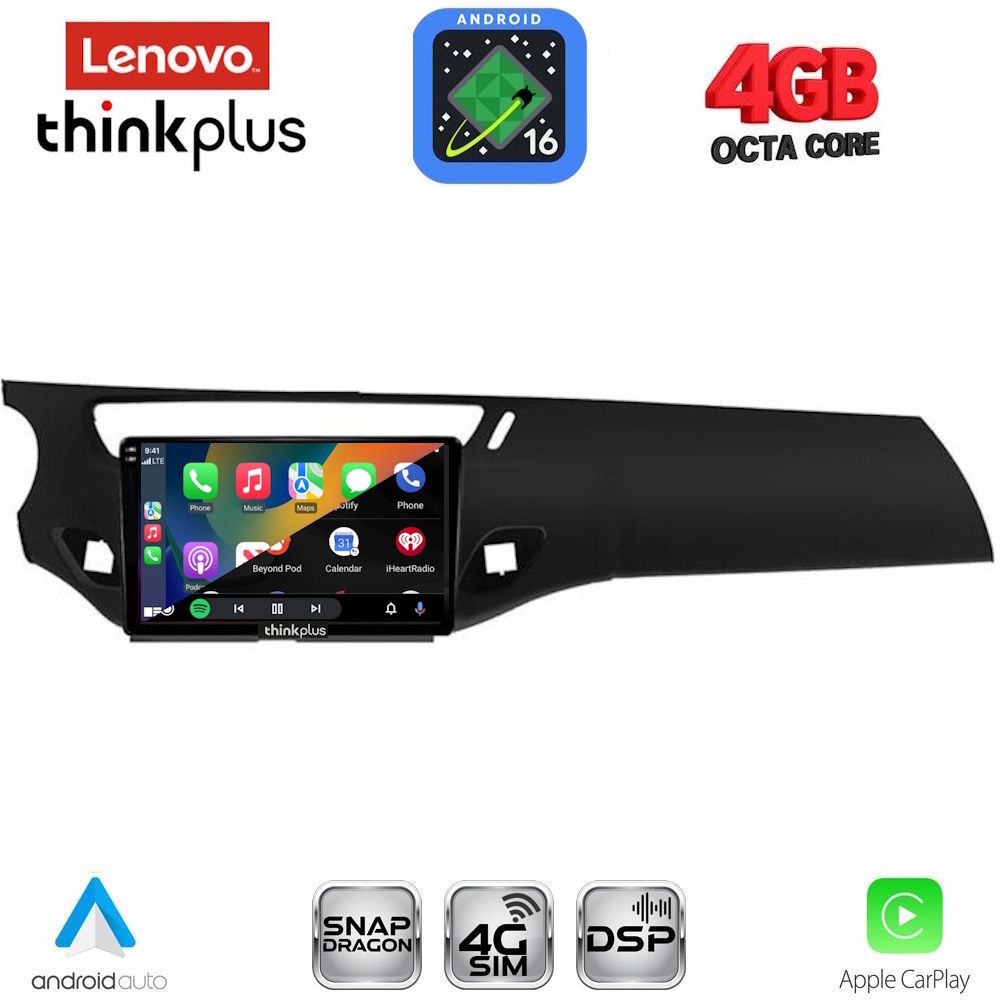 LENOVO LTG 7092BL_CPA (9inc) MULTIMEDIA TABLET for CITROEN C3 - DS3 mod. 2009-2016 (BLACK) LENOVO LTG 7092BL_CPA (9inc) MULTIMEDIA TABLET for CITROEN C3 - DS3 mod. 2009-2016 (BLACK)