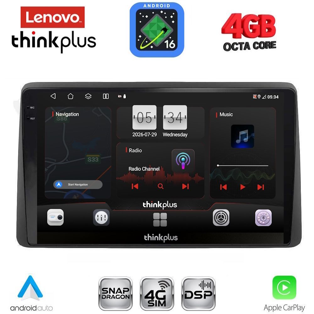 LENOVO LTG 7104_CPA (10inc) MULTIMEDIA TABLET for DACIA DUSTER mod. 2019-2026 LENOVO LTG 7104_CPA (10inc) MULTIMEDIA TABLET for DACIA DUSTER mod. 2019-2026
