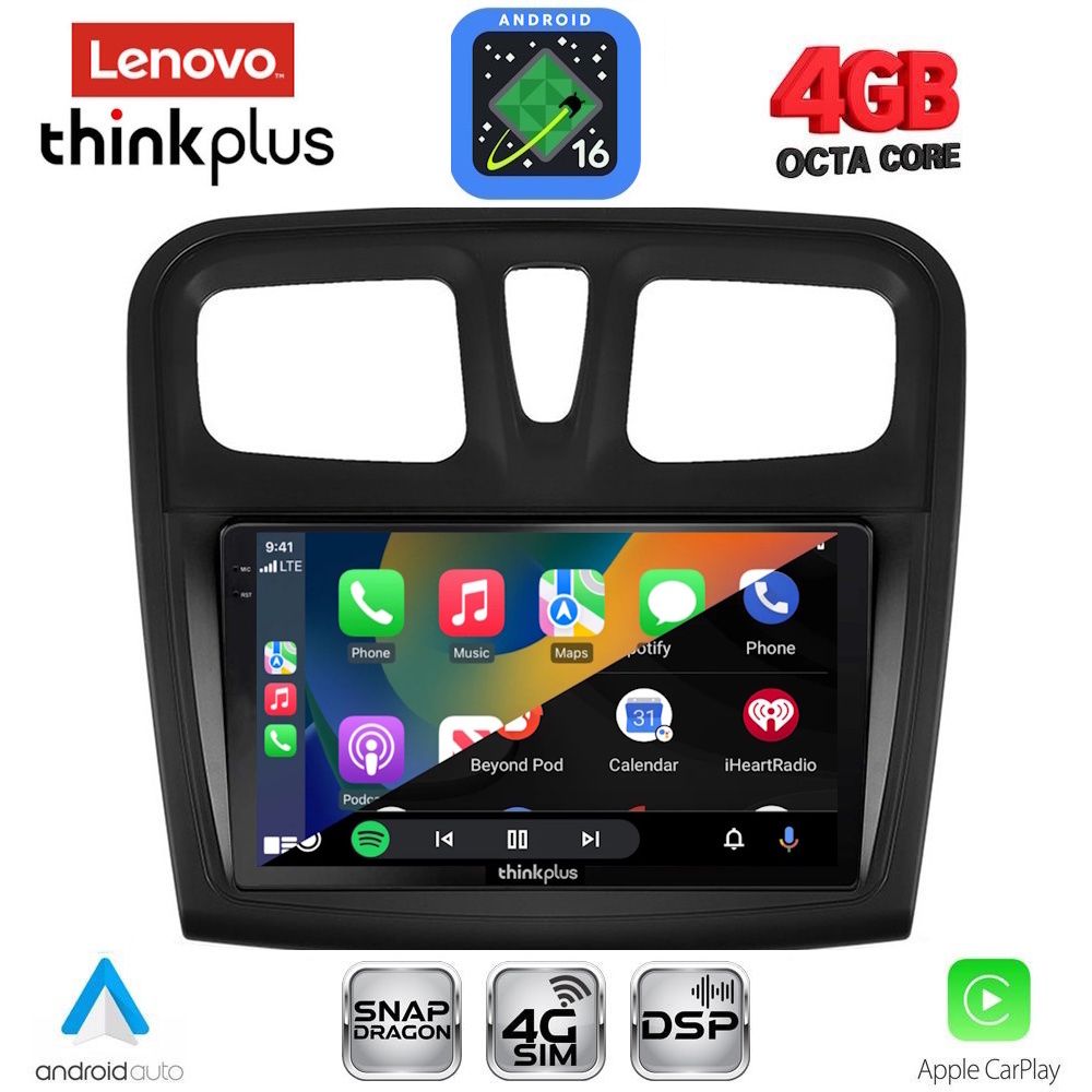 LENOVO LTG 7108SQ_CPA (9inc) MULTIMEDIA TABLET for DACIA LOGAN – SANDERO mod. 2012-2019 LENOVO LTG 7108SQ_CPA (9inc) MULTIMEDIA TABLET for DACIA LOGAN – SANDERO mod. 2012-2019