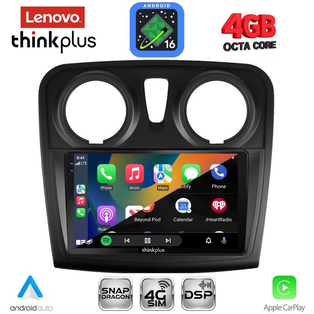 LENOVO LTG 7108_CPA (9inc) MULTIMEDIA TABLET for DACIA LOGAN – SANDERO mod. 2012-2019 LENOVO LTG 7108_CPA (9inc) MULTIMEDIA TABLET for DACIA LOGAN – SANDERO mod. 2012-2019