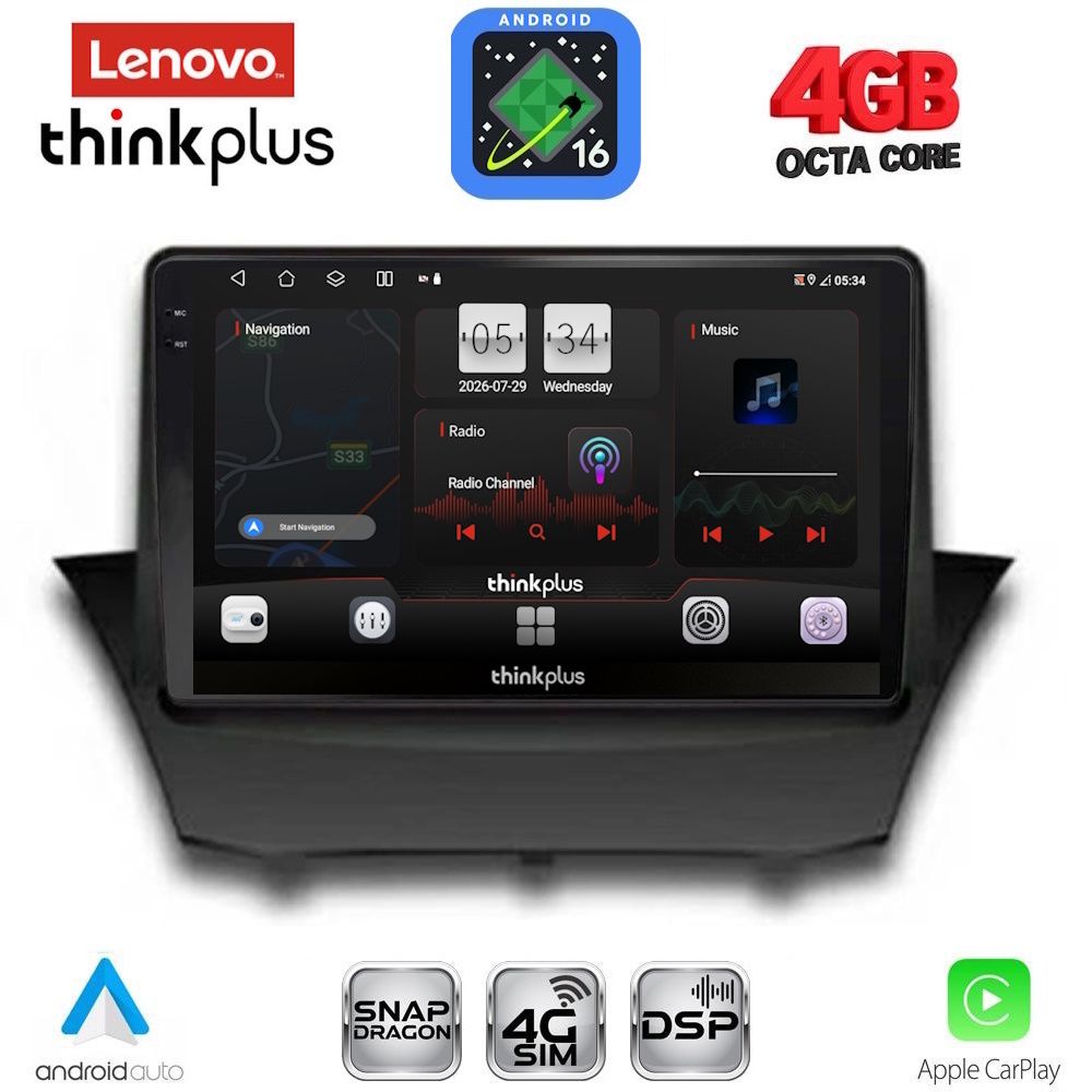 LENOVO LTG 7154A_CPA (9inc) MULTIMEDIA TABLET for FORD FIESTA mod. 2008-2017 LENOVO LTG 7154A_CPA (9inc) MULTIMEDIA TABLET for FORD FIESTA mod. 2008-2017