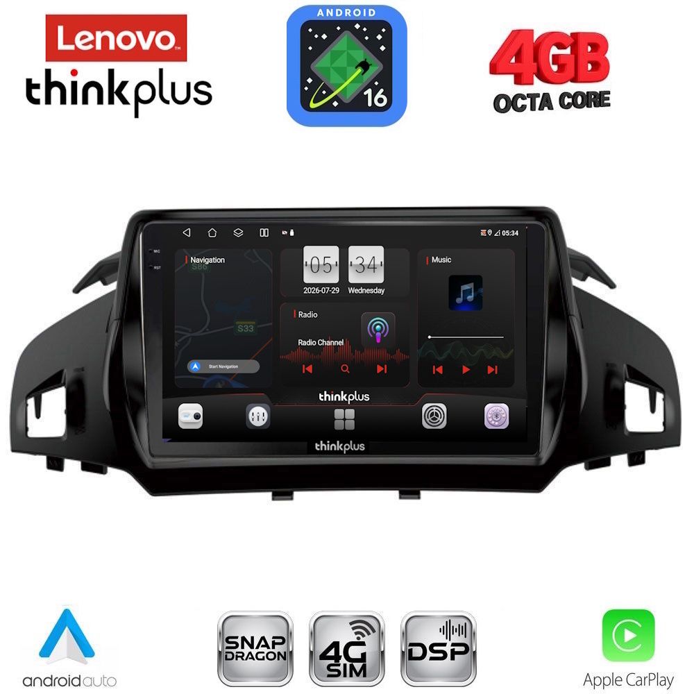 LENOVO LTG 7160_CPA (9inc) MULTIMEDIA TABLET for FORD KUGA mod. 2013-2019 – CMAX mod. 2011-2020 LENOVO LTG 7160_CPA (9inc) MULTIMEDIA TABLET for FORD KUGA mod. 2013-2019 – CMAX mod. 2011-2020