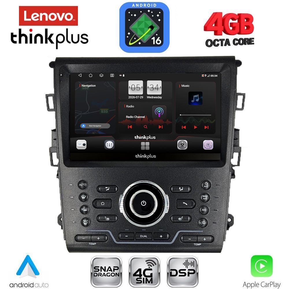 LENOVO LTG 7164_CPA CLIMA (9inc) MULTIMEDIA TABLET for FORD MONDEO mod. 2014-2023 LENOVO LTG 7164_CPA CLIMA (9inc) MULTIMEDIA TABLET for FORD MONDEO mod. 2014-2023