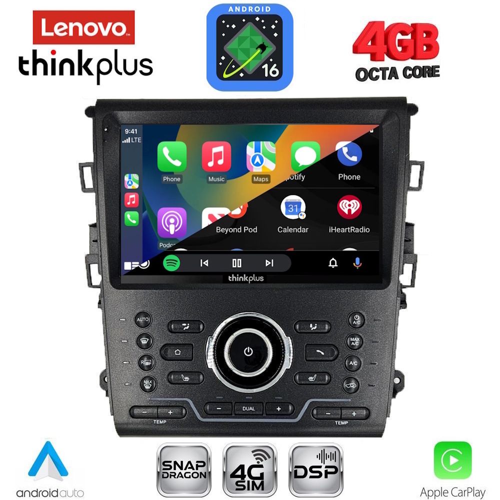 LENOVO LTG 7164_CPA CLIMA (9inc) MULTIMEDIA TABLET for FORD MONDEO mod. 2014-2023 LENOVO LTG 7164_CPA CLIMA (9inc) MULTIMEDIA TABLET for FORD MONDEO mod. 2014-2023