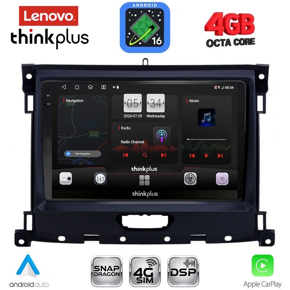 LENOVO LTG 7173_CPA (9inc) MULTIMEDIA TABLET for FORD RANGER mod. 2018-2023 LENOVO LTG 7173_CPA (9inc) MULTIMEDIA TABLET for FORD RANGER mod. 2018-2023