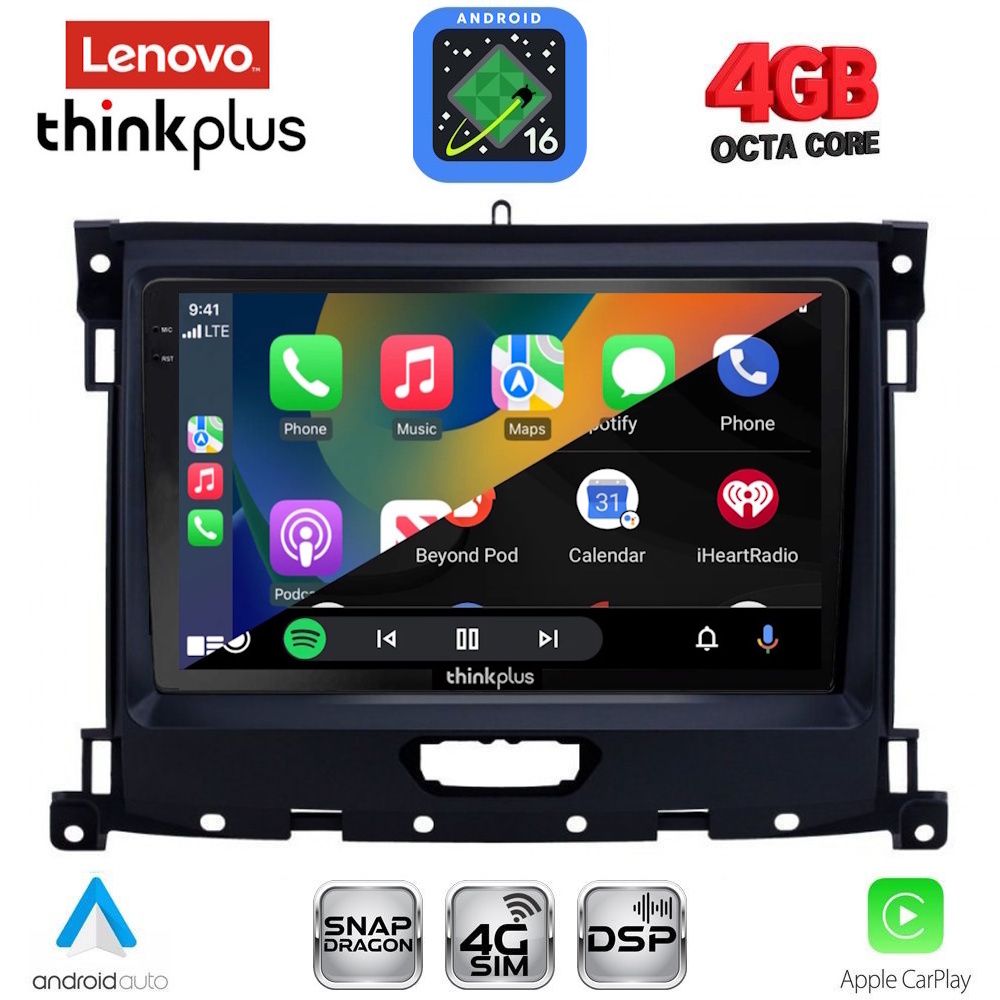 LENOVO LTG 7173_CPA (9inc) MULTIMEDIA TABLET for FORD RANGER mod. 2018-2023 LENOVO LTG 7173_CPA (9inc) MULTIMEDIA TABLET for FORD RANGER mod. 2018-2023
