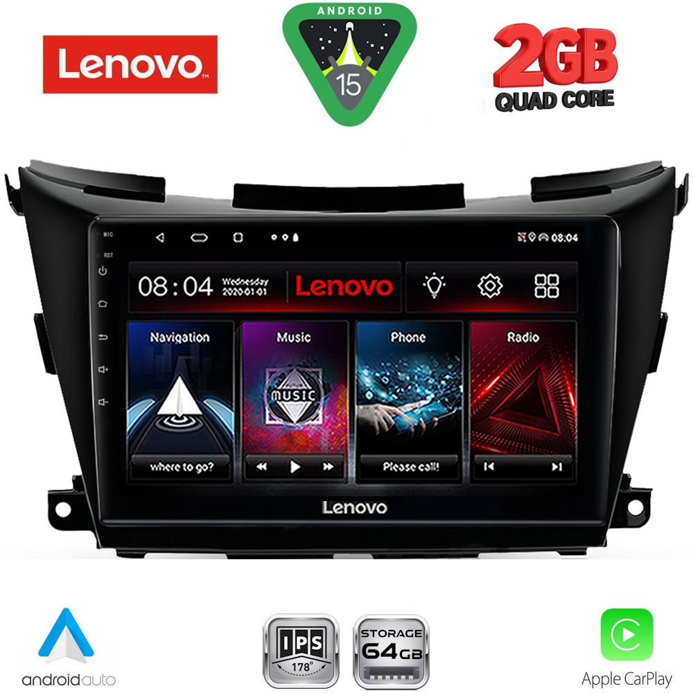 LENOVO LVD 2462B_CPA (9inc) MULTIMEDIA TABLET for NISSAN MURANO mod. 2017-2025 LENOVO LVD 2462B_CPA (9inc) MULTIMEDIA TABLET for NISSAN MURANO mod. 2017-2025