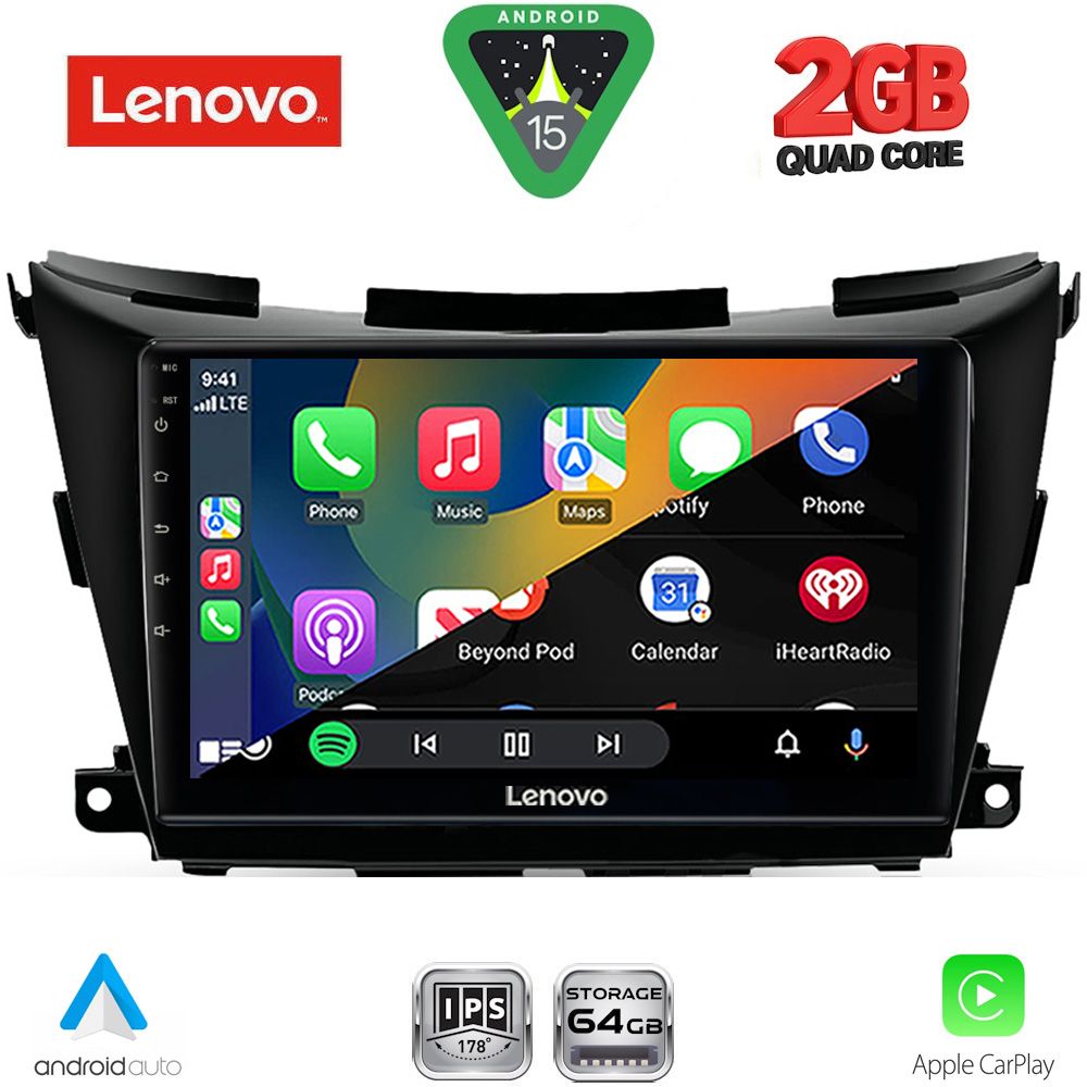 LENOVO LVD 2462B_CPA (9inc) MULTIMEDIA TABLET for NISSAN MURANO mod. 2017-2025 LENOVO LVD 2462B_CPA (9inc) MULTIMEDIA TABLET for NISSAN MURANO mod. 2017-2025