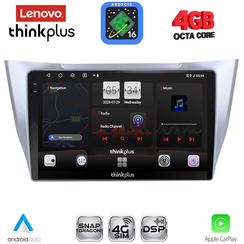 LENOVO LTG 7345SL_CPA (10inc) MULTIMEDIA TABLET for LEXUS RX 300 – 400 mod. 2003-2008 LENOVO LTG 7345SL_CPA (10inc) MULTIMEDIA TABLET for LEXUS RX 300 – 400 mod. 2003-2008