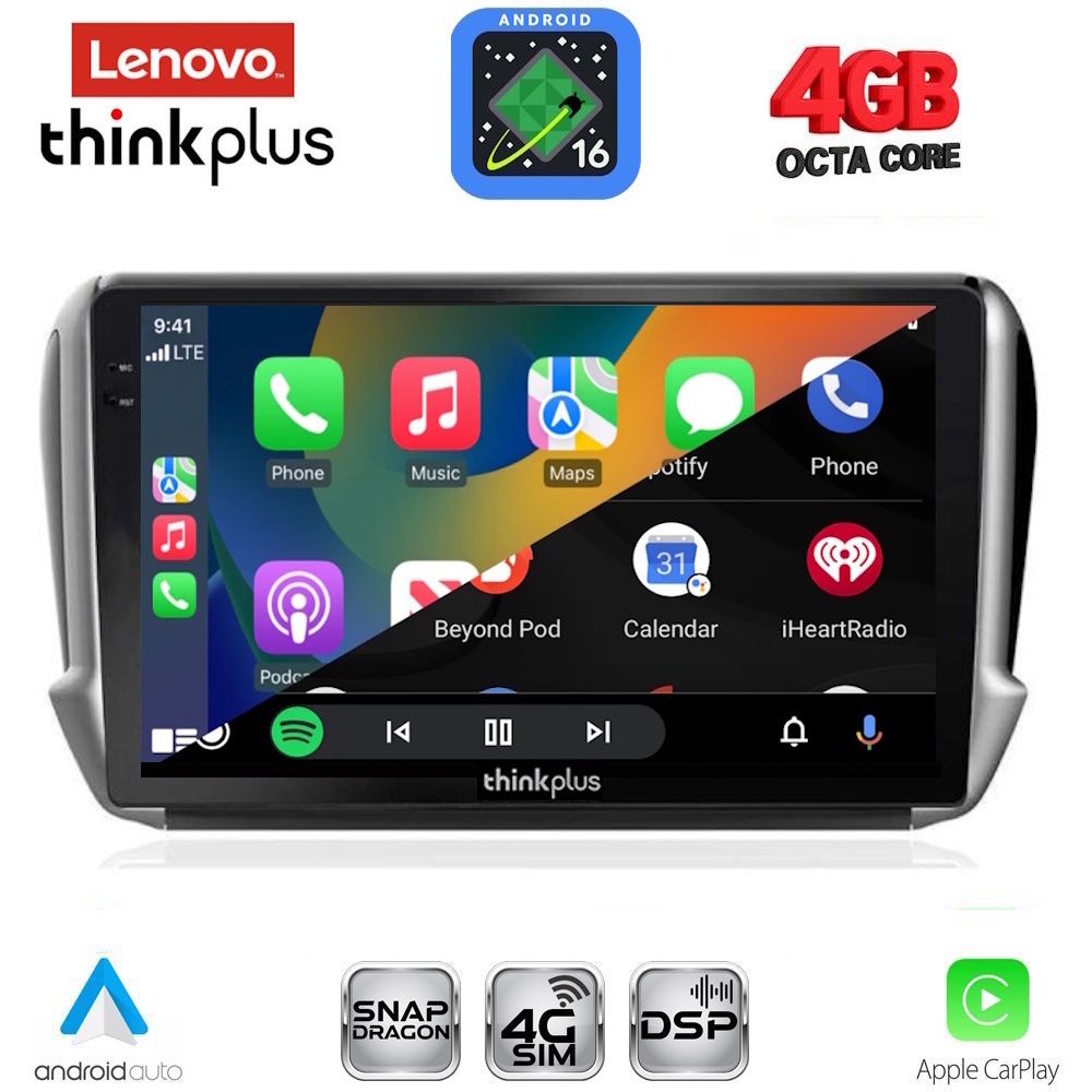 LENOVO LTG 7508_CPA (10inc) MULTIMEDIA TABLET for PEUGEOT 208-2008 mod. 2012-2021 LENOVO LTG 7508_CPA (10inc) MULTIMEDIA TABLET for PEUGEOT 208-2008 mod. 2012-2021