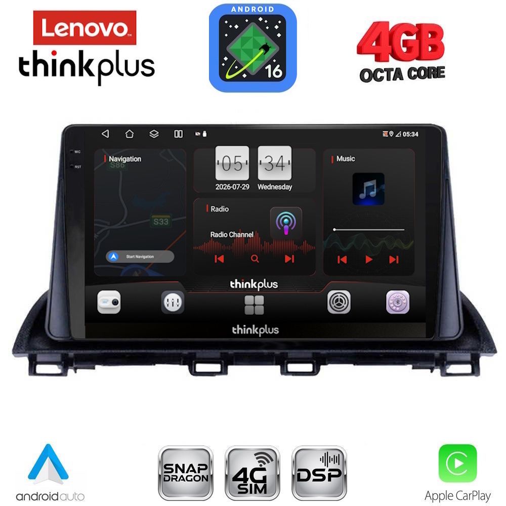 LENOVO LTG 7367_CPA (9inc) MULTIMEDIA TABLET for MAZDA 3 mod. 2014-2019 LENOVO LTG 7367_CPA (9inc) MULTIMEDIA TABLET for MAZDA 3 mod. 2014-2019