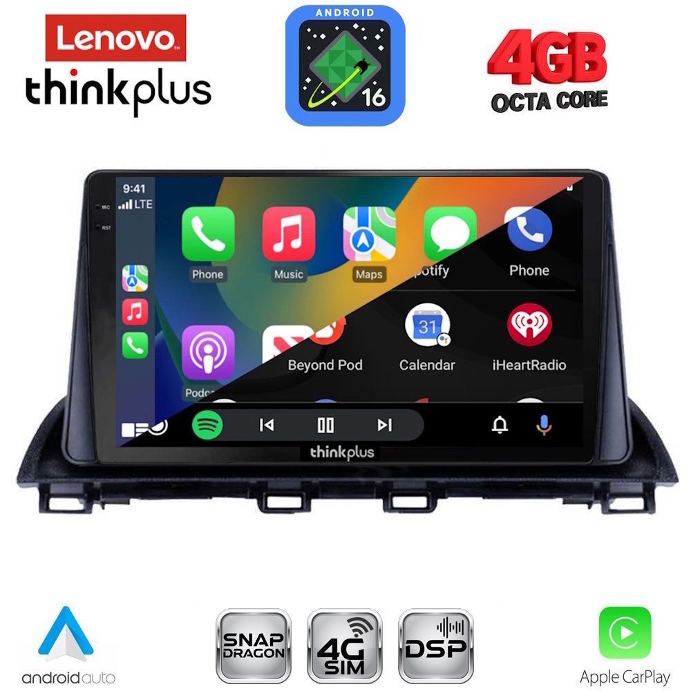 LENOVO LTG 7367_CPA (9inc) MULTIMEDIA TABLET for MAZDA 3 mod. 2014-2019 LENOVO LTG 7367_CPA (9inc) MULTIMEDIA TABLET for MAZDA 3 mod. 2014-2019