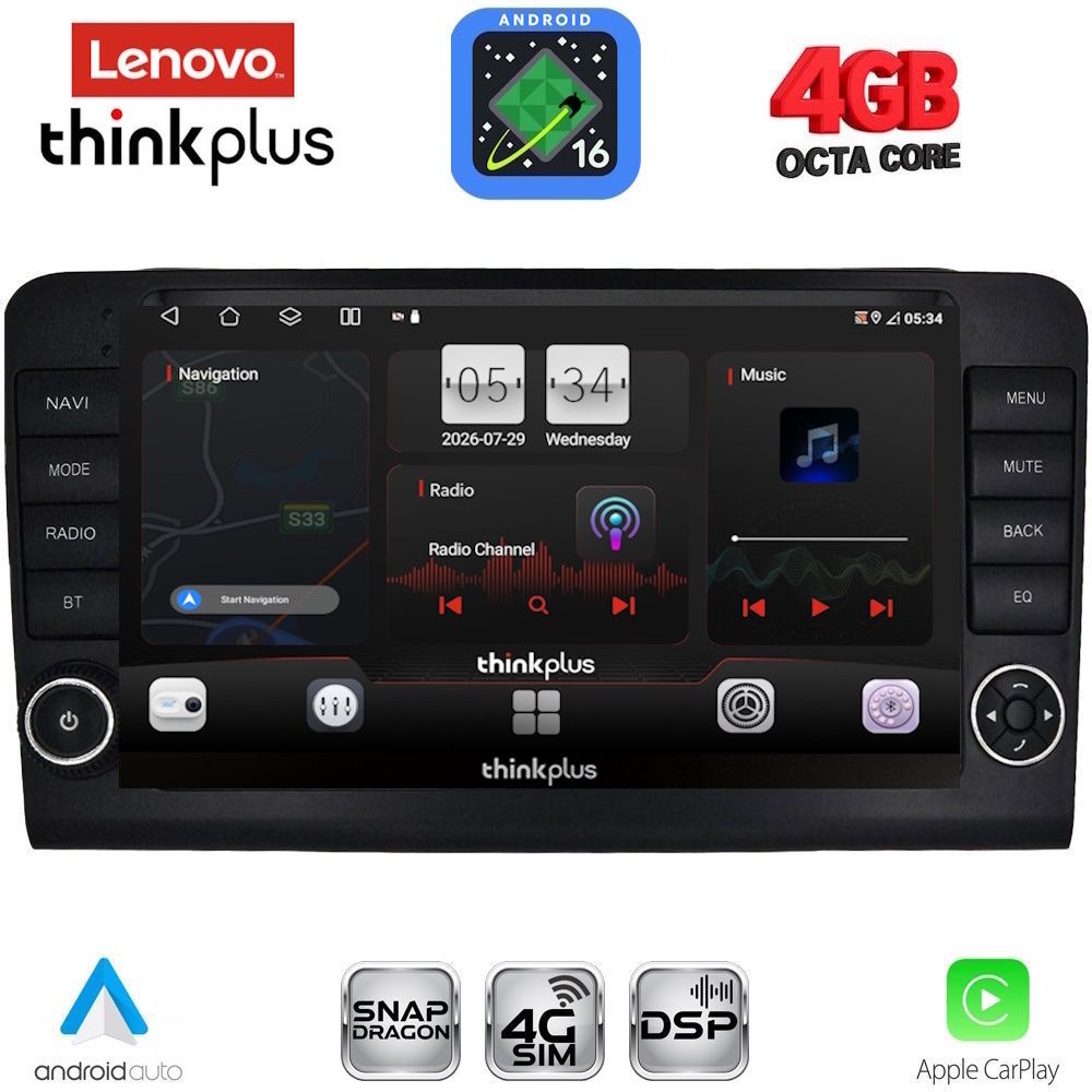 LENOVO LTG 7416_CPA (9inc) MULTIMEDIA TABLET for MERCEDES ML (W164) – GL (X164) mod. 2005-2011 LENOVO LTG 7416_CPA (9inc) MULTIMEDIA TABLET for MERCEDES ML (W164) – GL (X164) mod. 2005-2011