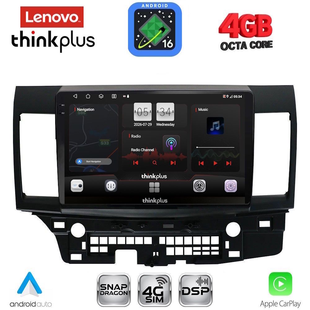 LENOVO LTG 7434_CPA (10inc) MULTIMEDIA TABLET for MITSUBISHI LANCER mod. 2008-2017 LENOVO LTG 7434_CPA (10inc) MULTIMEDIA TABLET for MITSUBISHI LANCER mod. 2008-2017